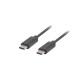 Lanberg cable USB 1 m 2.0 USB C Negro ca-cmcm-10cu-0010-bk